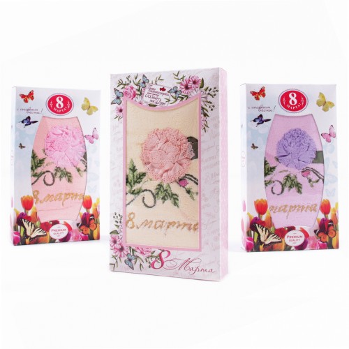 Набор полотенце микрофибра LM83 в шоколадке 8 марта Р из Иваново