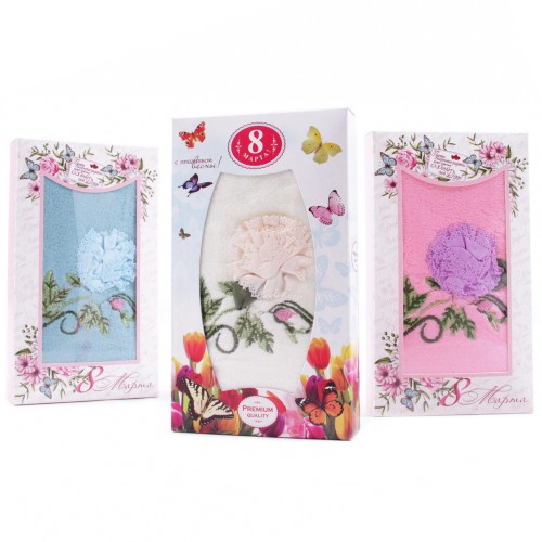 Набор полотенце микрофибра LM79-6 в шоколадке 8 марта Р из Иваново