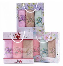 Набор полотенец микрофибра  16038 в сумочке МР+МР+МР