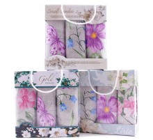 Набор полотенец рогожка 40х75 см в коробке 3 штуки 500131-1 тдл