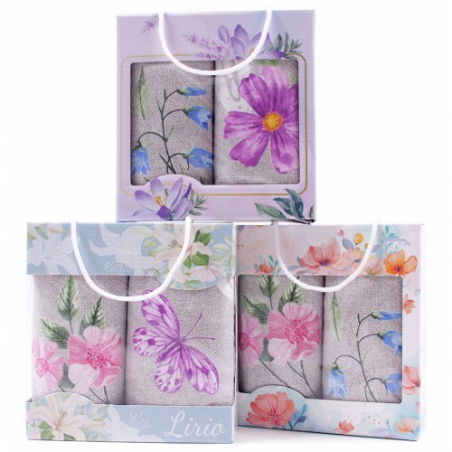 Набор полотенец рогожка 40х75 см в коробке 2 штуки 500131-1 тдл из Иваново