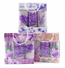 Набор полотенец рогожка 40х75 см в коробке 3 штуки 461-1 трт