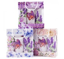 Набор полотенец рогожка 40х75 см в коробке 3 штуки 813-1П рд