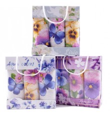 Набор полотенец рогожка 40х75 см в коробке 3 штуки 902 18742-1 тк