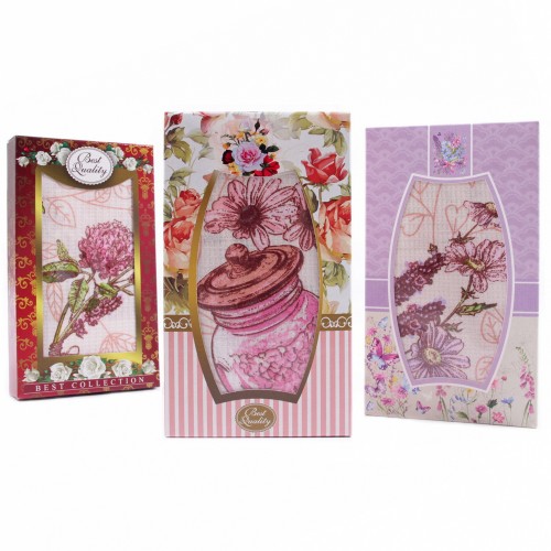 Вафельное полотенце 40х75 см 1 штука в коробке шоколадке 30054-1 тк из Иваново