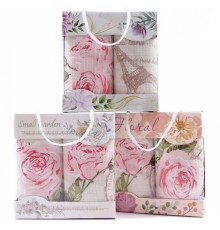 Набор вафельных полотенец 40х75 см 2 штуки в сумочке 775-1 рд