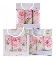 Набор вафельных полотенец 40х75 см 3 штуки в сумочке 775-1 рд