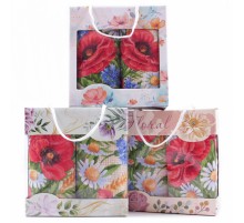 Набор вафельных полотенец 40х75 см 2 штуки в сумочке 18773-1 тк