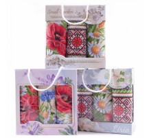 Набор вафельных полотенец 40х75 см 3 штуки в сумочке 18773-1 тк