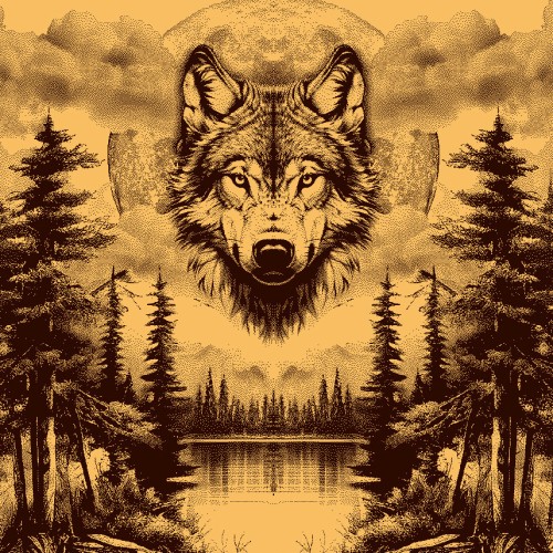 Простыня махровая пестротканная 215х220 см Волк 8115 из Иваново