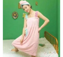 Набор - сауна микрофибра женский сарафан, чалма 966-4 вид 5 маленький