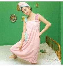 Набор - сауна микрофибра женский сарафан, чалма 966-4 вид 5 маленький