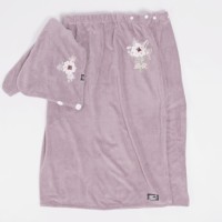 Набор сауна микрофибра женская+тюрбан Букет 98-723 №6