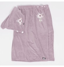 Набор сауна микрофибра женская+тюрбан Букет 98-723 №6