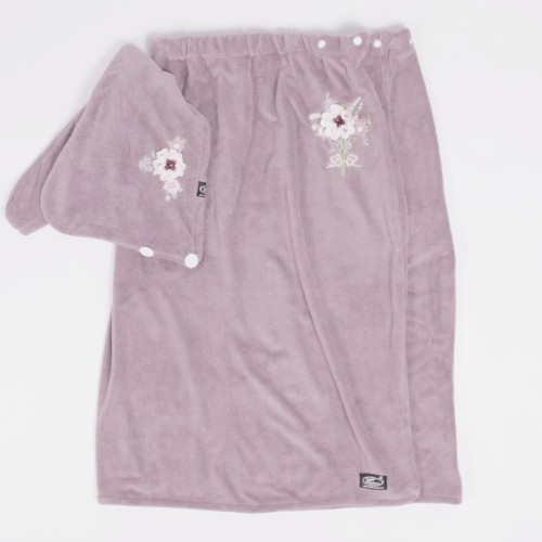 Набор сауна микрофибра женская+тюрбан Букет 98-723 №6 из Иваново