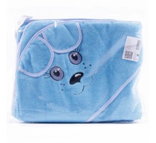 Махровое полотенце детское с вышивкой Уголок с ушками Мишка вид 107 горное озеро