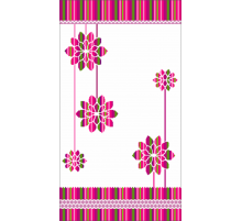 Полотенце махровое жаккардовое пестротканое Цветы 5181