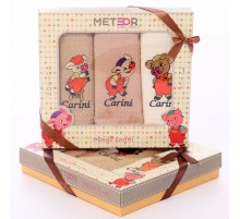 Набор салфеток METEOR вафельных в коробке 40х60 см 3 штуки MAIALI CARINI-10000